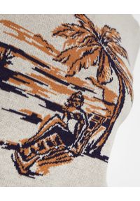 ZIMMERMANN - Dzianinowa koszulka Tropicana. Kolor: szary. Materiał: dzianina. Wzór: nadruk #3