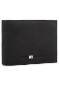 TOMMY HILFIGER - Tommy Hilfiger Duży Portfel Męski Johnson Cc Flap And Coin Pocket AM0AM00660/82566 Czarny. Kolor: czarny. Materiał: skóra, nubuk