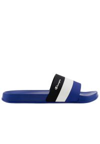 Klapki Champion Slide All American S22049-BS036 - multikolor. Okazja: na co dzień. Kolor: wielokolorowy. Materiał: syntetyk, materiał. Szerokość cholewki: normalna. Wzór: aplikacja