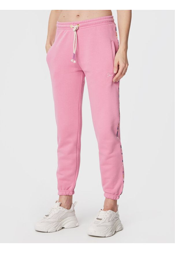 Femi Stories Spodnie dresowe Haruka Różowy Regular Fit. Kolor: różowy. Materiał: bawełna