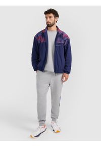 4f - 4F Kurtka przejściowa męska - granatowa L. Okazja: na co dzień. Typ kołnierza: kołnierzyk stójkowy. Kolor: niebieski. Materiał: materiał. Styl: casual, sportowy #2