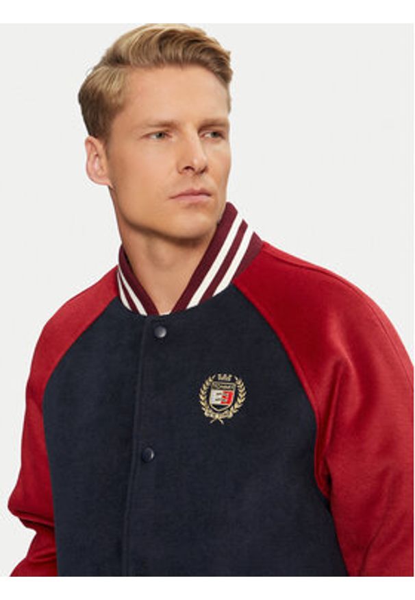 Tommy Jeans Kurtka bomber DM0DM19631 Granatowy Regular Fit. Kolor: niebieski. Materiał: syntetyk