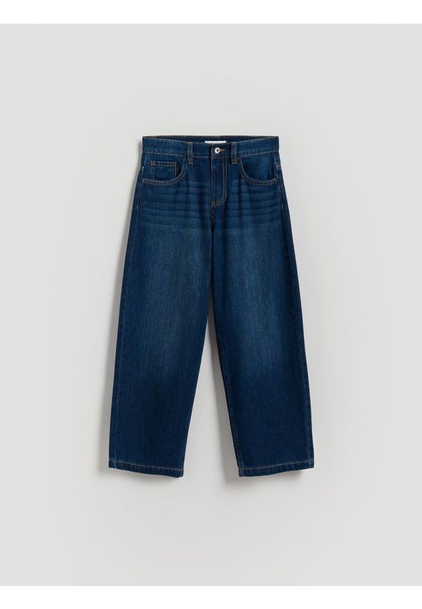Reserved - Jeansy straight - granatowy. Kolor: niebieski