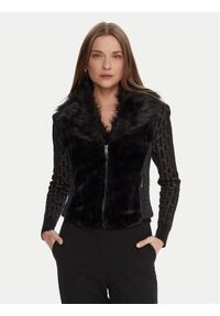 Guess Bezrękawnik W5BL0I KCP70 Czarny Regular Fit. Kolor: czarny. Materiał: syntetyk. Długość rękawa: bez rękawów