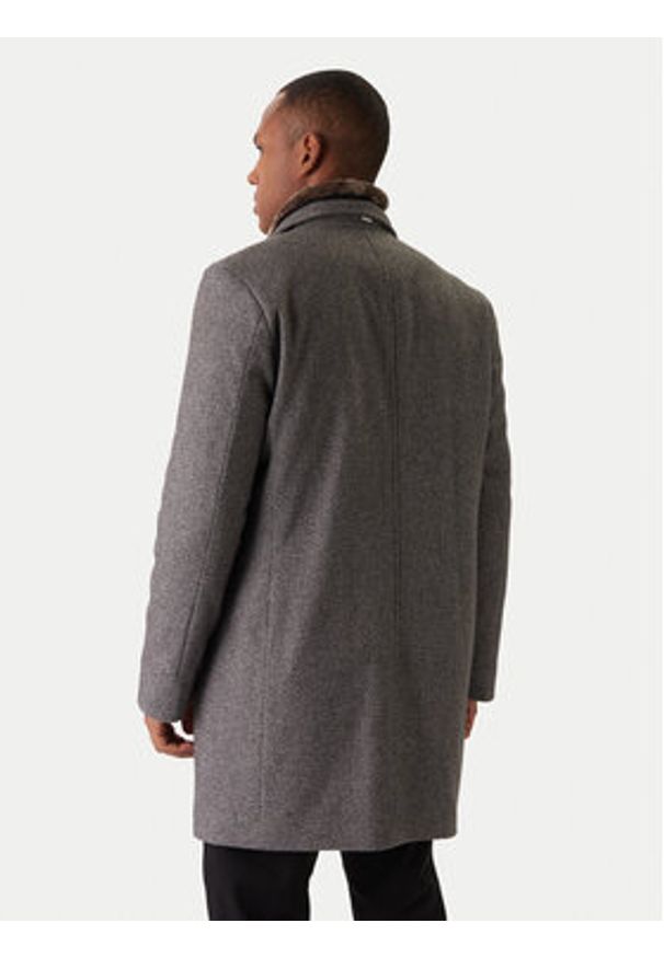 Bugatti Płaszcz przejściowy 821429-84204 M Szary Regular Fit. Kolor: szary. Materiał: syntetyk