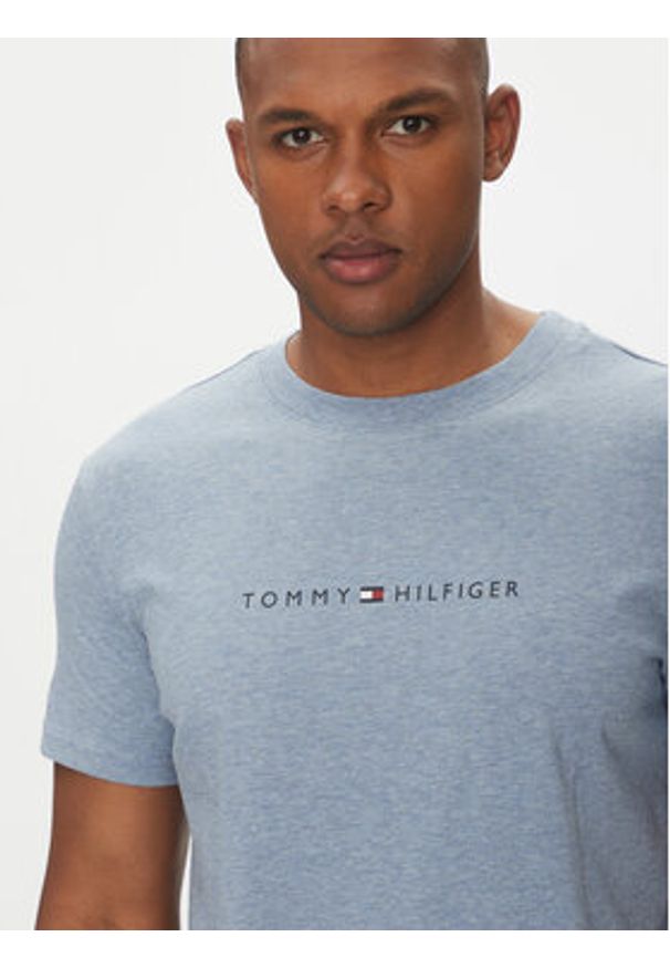 TOMMY HILFIGER - Tommy Hilfiger T-Shirt UM0UM03525 Niebieski Regular Fit. Kolor: niebieski. Materiał: bawełna