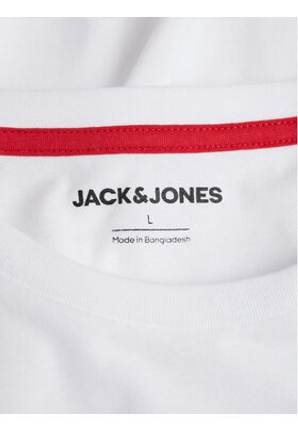 Jack & Jones T-Shirt Loof 12248624 Biały Standard Fit. Kolor: biały. Materiał: bawełna