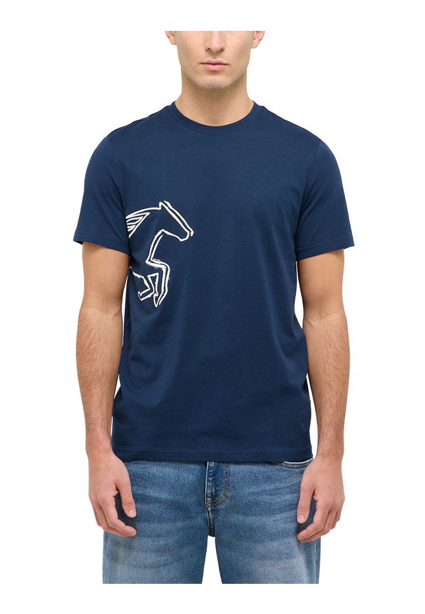 Męski T-Shirt Mustang Style Austin Dress Blues 1016493 5334