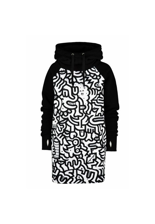 Bluza outdoorowa z kapturem damska DEEP TRIP Miszmasz softshell. Typ kołnierza: kaptur. Kolor: czarny. Materiał: softshell. Sezon: zima. Sport: snowboard
