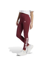 Legginsy fitness damskie Adidas. Kolor: czerwony, biały, wielokolorowy. Materiał: bawełna, włókno, materiał. Sport: fitness