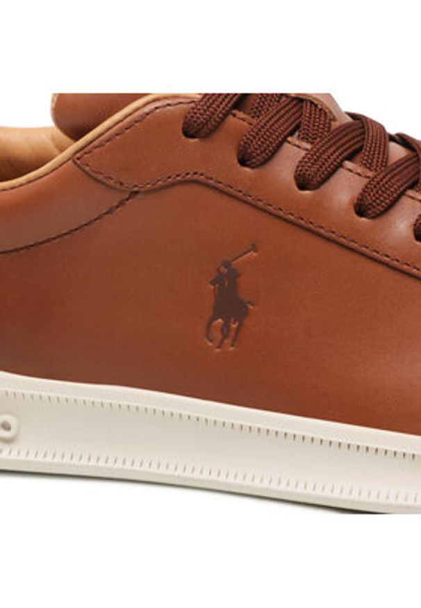 Polo Ralph Lauren Sneakersy Hrt Ct II 809845110005 Brązowy. Kolor: brązowy. Materiał: skóra
