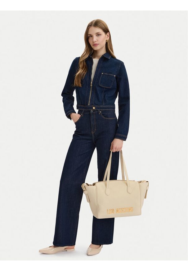 Love Moschino - LOVE MOSCHINO Torebka JC4243PP0OKD0110 Biały. Kolor: biały. Materiał: skórzane