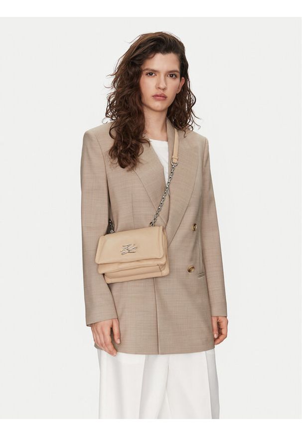 Karl Lagerfeld - KARL LAGERFELD Torebka A1W30175 Beżowy. Kolor: beżowy. Materiał: skórzane