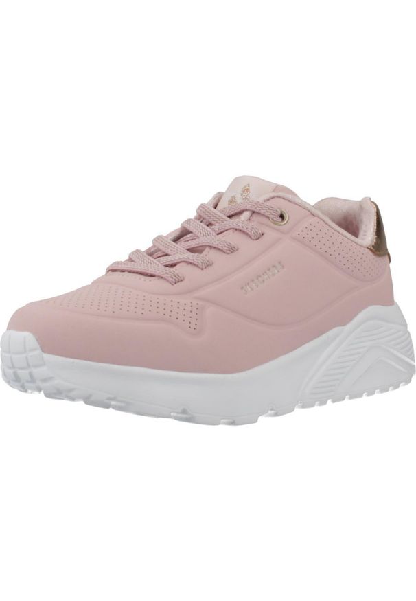 skechers - Buty SKECHERS UNO LITE-METALLIC MO Rose. Okazja: na co dzień. Zapięcie: sznurówki. Kolor: różowy. Materiał: materiał, syntetyk, tkanina. Szerokość cholewki: normalna. Model: Skechers Sport. Sport: turystyka piesza