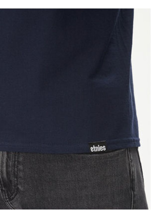 Etnies T-Shirt New Box 4130002282 Granatowy Regular Fit. Kolor: niebieski. Materiał: bawełna