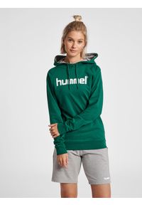 Bluza sportowa z kapturem damska Hummel Go Cotton Logo Hoodie Woman. Typ kołnierza: kaptur. Kolor: biały, zielony, wielokolorowy