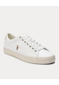 Ralph Lauren - RALPH LAUREN - Białe sneakersy Longwood. Nosek buta: okrągły. Kolor: biały. Materiał: guma. Wzór: haft, kolorowy #2