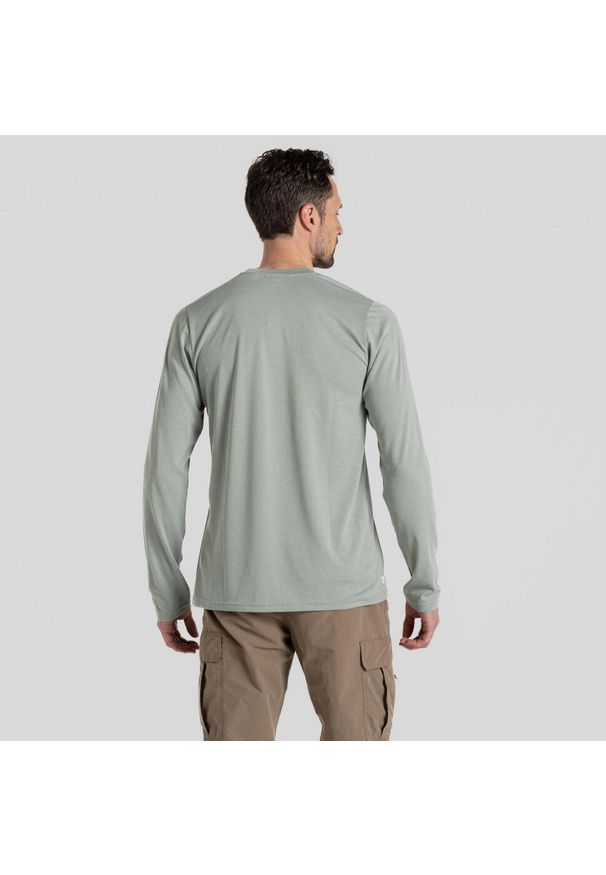 CRAGHOPPERS - Longsleeve męskie Craghoppers NosiLife Abel LS T-Shirt. Kolor: zielony. Długość rękawa: długi rękaw