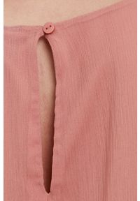 Vero Moda Sukienka kolor różowy mini rozkloszowana. Kolor: różowy. Materiał: tkanina, poliester. Typ sukienki: rozkloszowane. Długość: mini #4