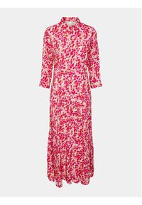 YAS Sukienka koszulowa Savanna 26022663 Różowy Loose Fit. Kolor: różowy. Materiał: wiskoza. Typ sukienki: koszulowe #2