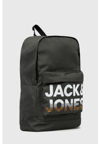 Jack & Jones Plecak męski kolor szary duży z nadrukiem. Kolor: szary. Wzór: nadruk #5