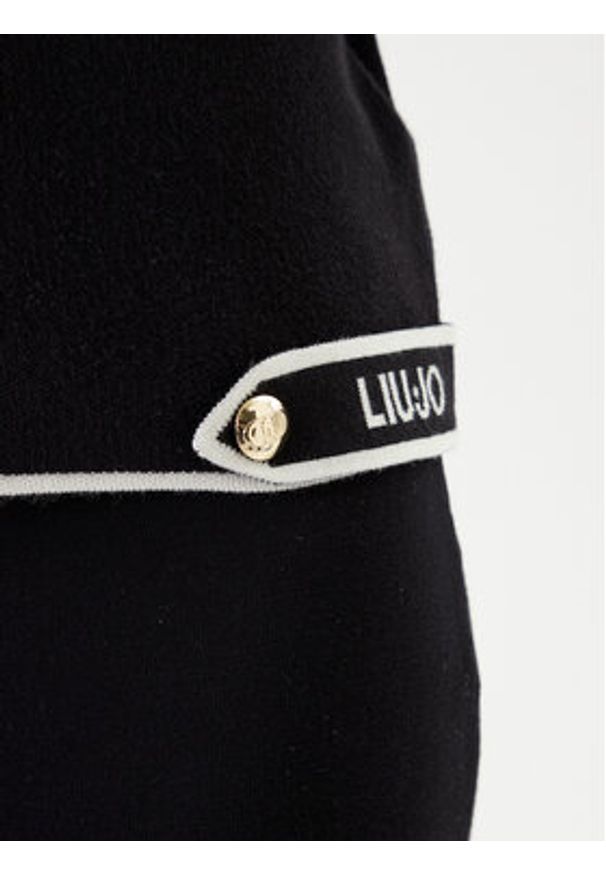 Liu Jo Sport Kardigan TF5250 MS59L Czarny Regular Fit. Kolor: czarny. Materiał: wiskoza. Styl: sportowy