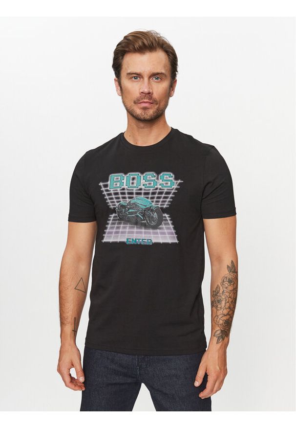 BOSS - T-Shirt Boss. Kolor: czarny