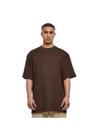 Urban Classics - Koszulka Męska Gładka Taliowana. Kolor: brązowy. Wzór: gładki #1