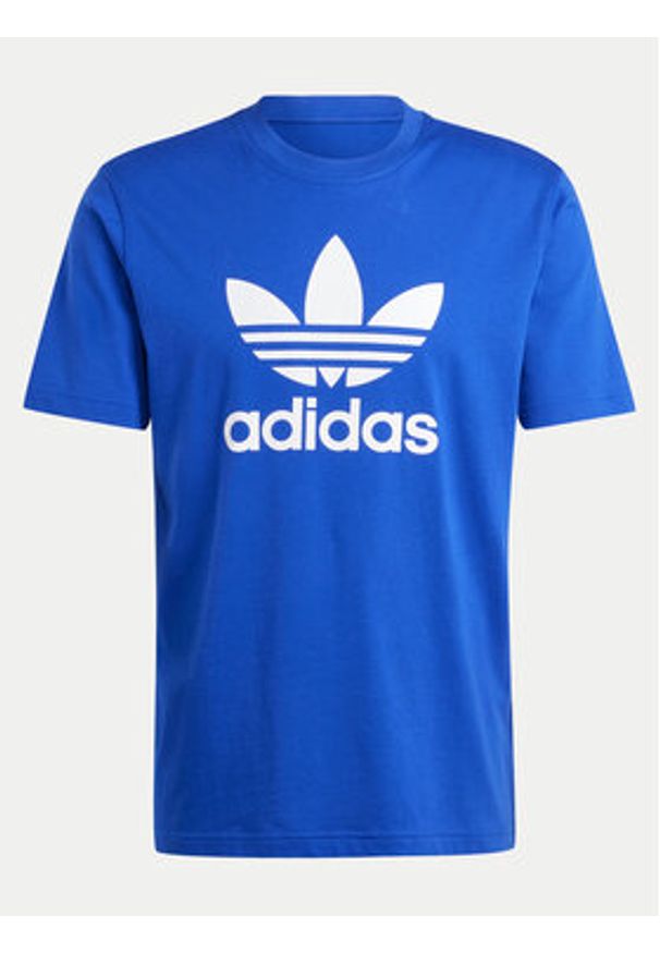 Adidas - adidas T-Shirt adicolor Trefoil IZ3058 Niebieski Regular Fit. Kolor: niebieski. Materiał: bawełna
