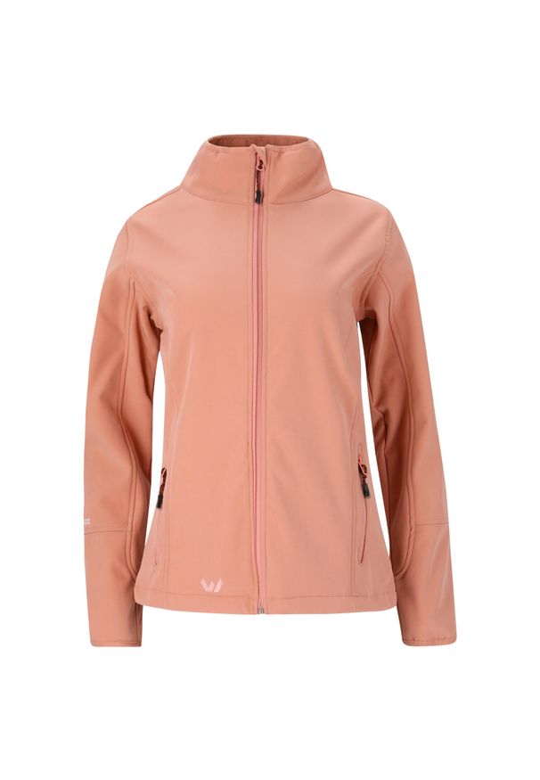 Softshell damski Whistler Covina. Kolor: różowy. Materiał: softshell. Sport: turystyka piesza