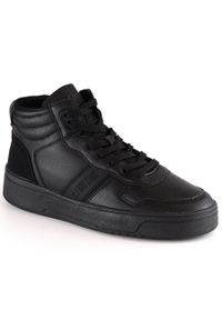 Big-Star - Buty sportowe męskie sneakersy za kostkę czarne Big Star KK174135. Wysokość cholewki: za kostkę. Kolor: czarny