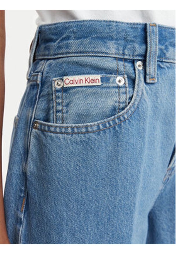 Calvin Klein Jeans Jeansy LV047G906G Niebieski Wide Leg. Kolor: niebieski