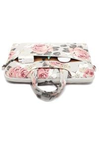 Torba na laptopa CANVASLIFE Briefcase 13-14 cali White Rose. Materiał: materiał. Wzór: aplikacja, kwiaty #3