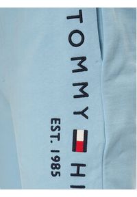 TOMMY HILFIGER - Tommy Hilfiger Spodnie dresowe Logo MW0MW08388 Błękitny Regular Fit. Kolor: niebieski. Materiał: bawełna