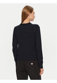 Guess Jeans Sweter W4BR10 Z3HM1 Niebieski Regular Fit. Kolor: niebieski. Materiał: bawełna #3