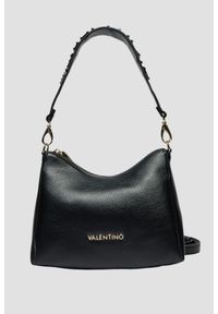 Valentino by Mario Valentino - VALENTINO Czarna damska torebka Kalimba Hobo Bag z saszetką. Kolor: czarny. Wzór: paski. Materiał: skórzane. Styl: elegancki #3