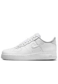 Buty Nike Air Force 1 HM0621-100 - białe. Zapięcie: sznurówki. Kolor: biały. Materiał: skóra. Szerokość cholewki: normalna. Model: Nike Air Force #1