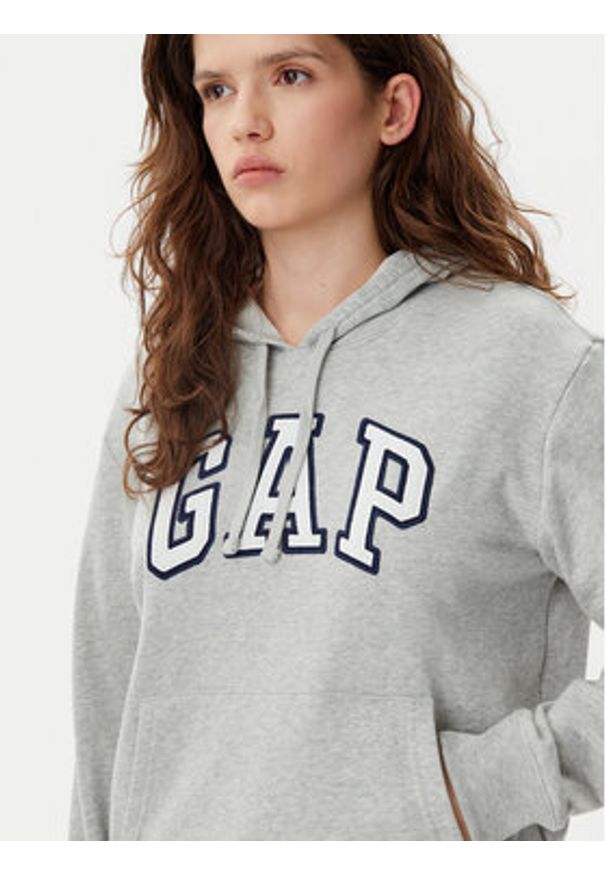 GAP - Gap Bluza 870537-00 Szary Relaxed Fit. Kolor: szary. Materiał: bawełna