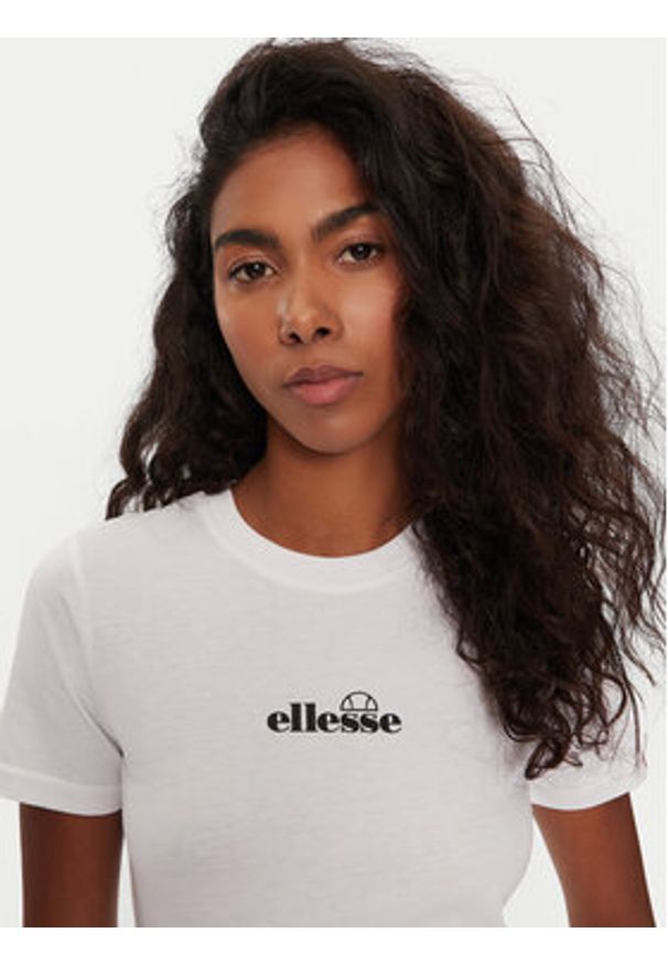 Ellesse T-Shirt Beckana SGP16458 Biały Regular Fit. Kolor: biały. Materiał: bawełna