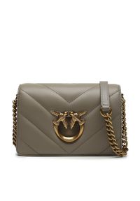 Pinko Torebka Love Click Mini AI 23-24 PLTT 100067 A136 Szary. Kolor: szary. Materiał: skórzane