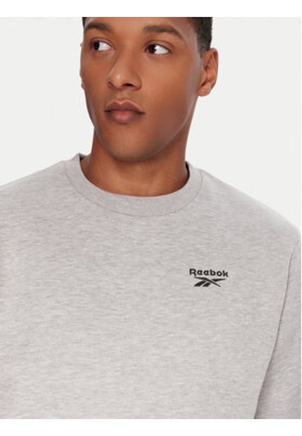 Reebok Bluza RK25154CCM Szary Regular Fit. Kolor: szary. Materiał: syntetyk, bawełna