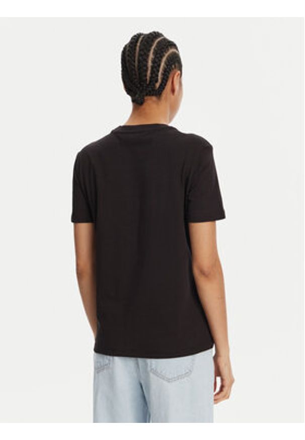 Just Cavalli T-Shirt 78PAHT01 Czarny Regular Fit. Kolor: czarny. Materiał: bawełna