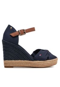 TOMMY HILFIGER - Espadryle Tommy Hilfiger. Nosek buta: otwarty. Kolor: niebieski