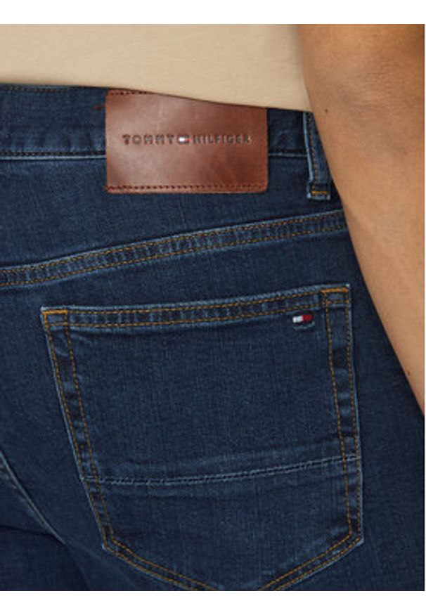 TOMMY HILFIGER - Tommy Hilfiger Szorty jeansowe Brooklyn MW0MW39196 Granatowy Slim Fit. Kolor: niebieski. Materiał: bawełna