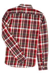 Wrangler - KOSZULA WRANGLER LS 1PKT BUTTON DOWN SALSA RED W5883NWWN. Typ kołnierza: button down. Kolor: czerwony. Wzór: aplikacja