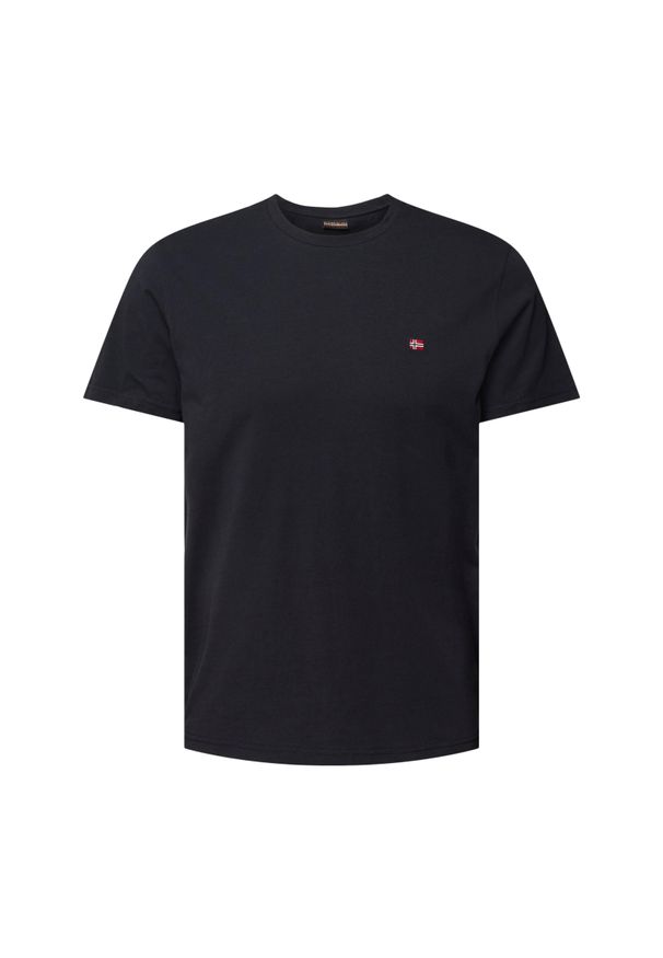 Koszulka turystyczna męska Napapijri Salis. Kolor: czarny. Materiał: bawełna. Długość rękawa: krótki rękaw. Długość: krótkie. Sport: turystyka piesza