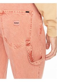 Hugo Szorty jeansowe 50489893 Pomarańczowy Regular Fit. Kolor: pomarańczowy. Materiał: bawełna, jeans #7