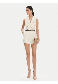 Elisabetta Franchi Kombinezon TU-T45-51E2 Beżowy Regular Fit. Kolor: beżowy. Materiał: syntetyk #5