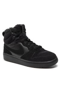 Nike Sneakersy Court Borough Mid 2 Boot Bg CQ4023 001 Czarny. Kolor: czarny. Materiał: zamsz, skóra