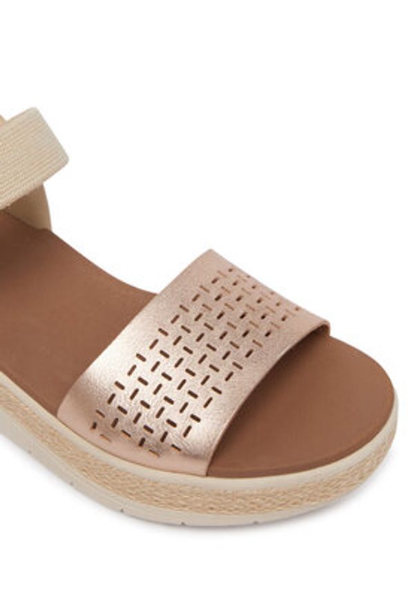 skechers - Skechers Sandały Bobs Sun Ray 114415/RSGD Złoty. Kolor: złoty. Materiał: skóra